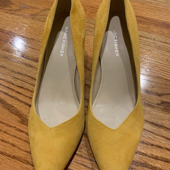 Marc Fisher Zala Block Heels in Canary Yellow - Picture 12 of 15